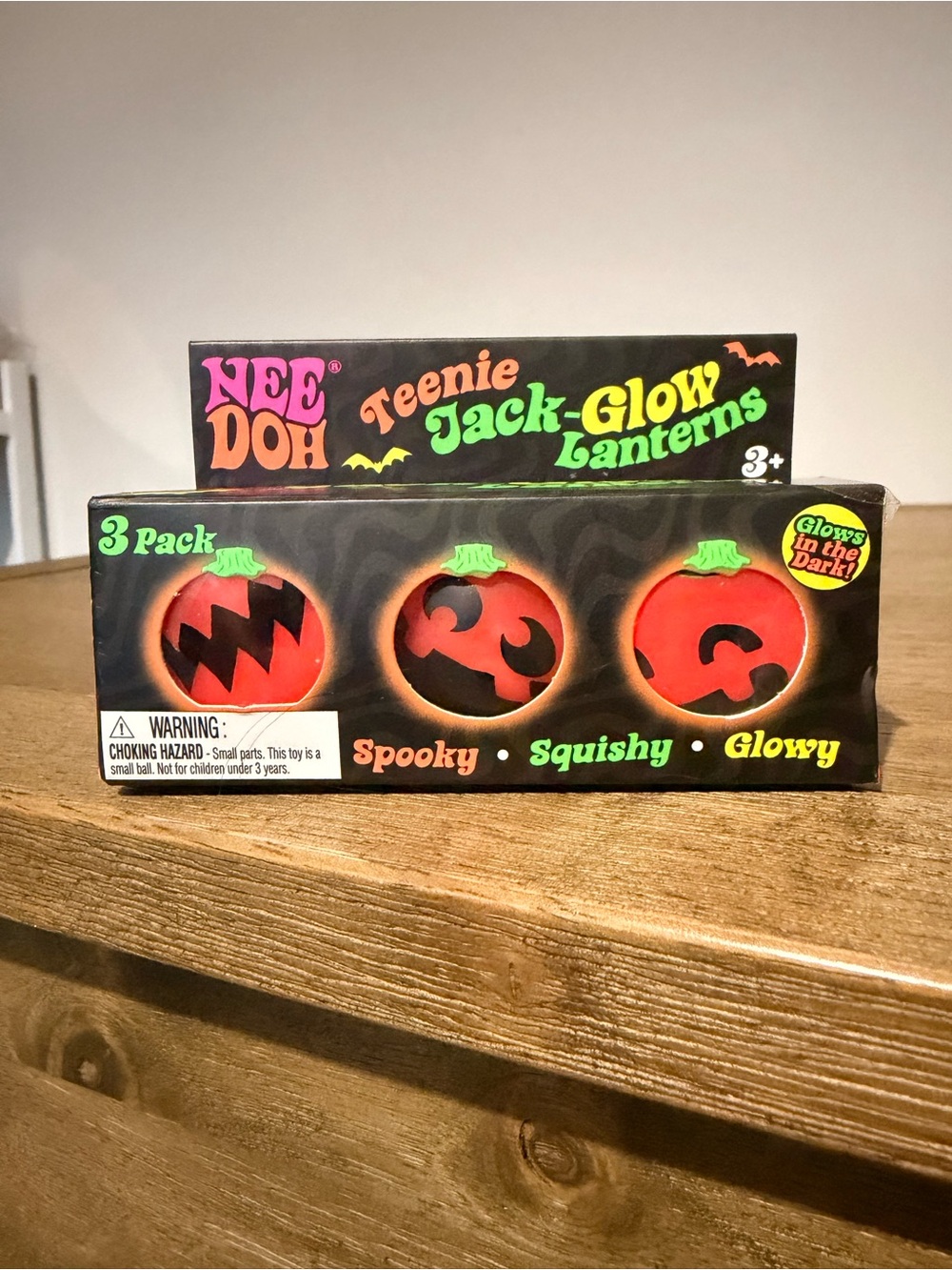 NeeDoh Teenie Jack-Glow Lanterns - Pumpkin 3-Pack - SHIPS FAST